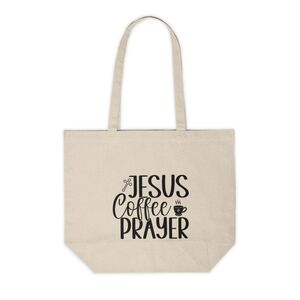 Jesus, Coffee, Prayer Custom Canvas Tote Bag